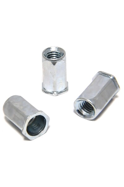 EMEK PERÇİN Tam Altı Köşe (TAM ALTIGEN) Sıfır Kafa (FLANŞSIZ) Çelik Somun Per...