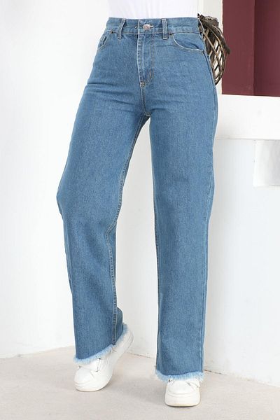 Modamihram Tassel Detailed Trousers Dark Denim 6081