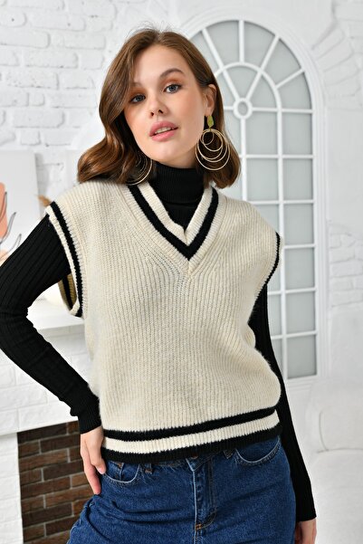 VOLT CLOTHİNG Γυναικείο πουλόβερ με λεπτομέρεια με μανσέτες