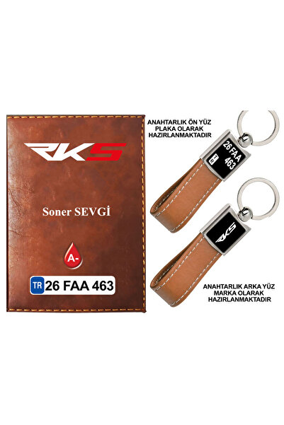 promosyon denizi KİŞİYE ÖZEL RKS LOGOLU TABA RUHSAT KABI VE ANAHTARLIK