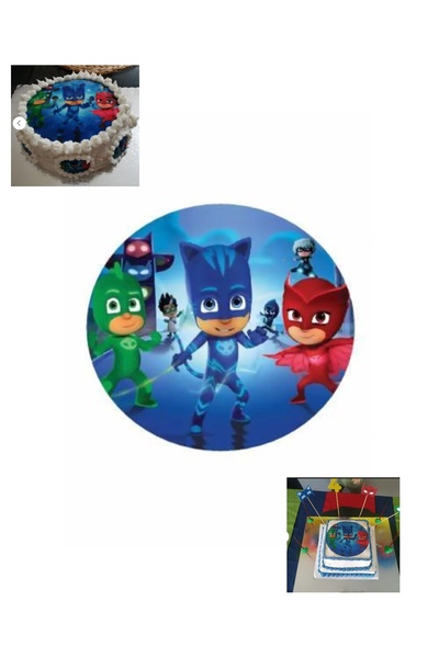 hediyehobihersey For Pj Mask Resimli Şekerli Kağıt Yenilebilir Kağıt Üzerine ...