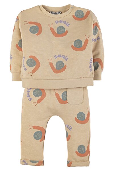 İdilbaby&Mamino IDILBABY&MAMINO baby boy snail patterned set