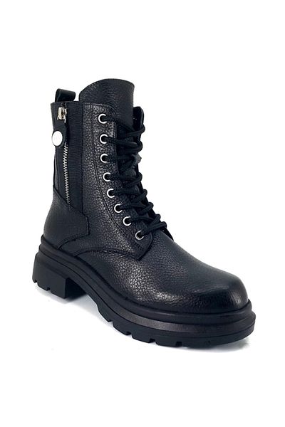 Mammamia D24Kb-1545 Model Black Leather Women's Boots