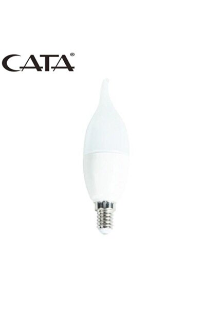 Cata 10'lu Ct-4080 Kıvrık Led Ampul-ince E14 Duy-kıvrık Avize Ampülü-beyaz Işık 6400k
