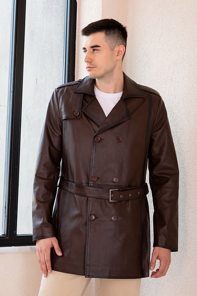 Hodore Lopez Tan Men's Genuine Leather Coat