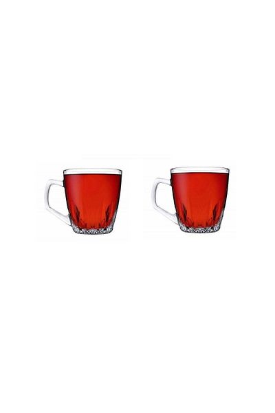 Paşabahçe 55713 Sapphire Handled Glass Cup 2 Pcs