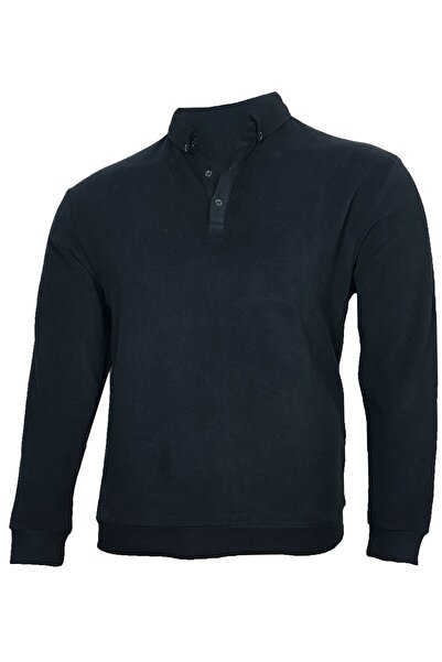 Epos Büyük Beden Polo Yaka Selanik Kışlık Sweatshirt