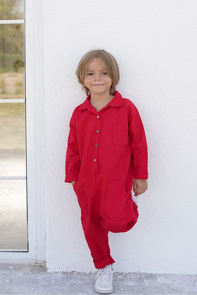Kids red jumpsuit outlet