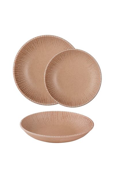 İkram Dünyası Adel Çukur Dinner Plate 22 cm 3 pcs