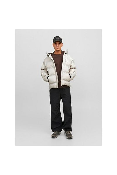 Jack & Jones Ανδρικό παλτό 3M Thinsulate με κουκούλα Jack&Jones αδιάβροχο μπεζ 12238998