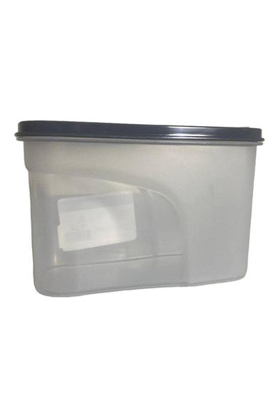 Gondol Plastic Storage Container Translucent, 1.2 Liter Gray Lid with Corner