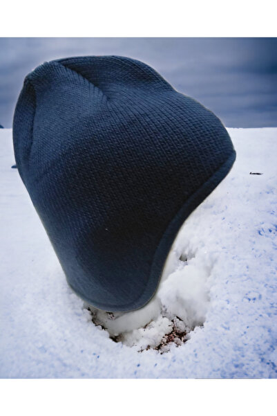Shopiolog Унісекс, з внутрішньою флісовою підкладкою, захистом для вух і шиї, вітрозахисна термошапка з в'язаного трикотажу