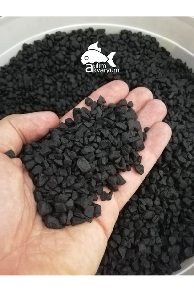 Atılım Akvaryum Siyah Akvaryum Bitki Kumu 1 KG 4-5mm
