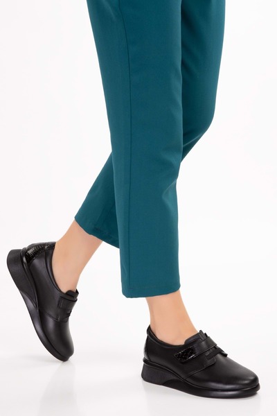 Gondol Hakiki Deri Anatomik Taban Rahat Lastik Bağcıklı Ayakkabı Elnr.5808