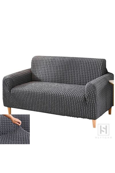 HEYTGAH 3 Seater Stretch Sofa Cover with Long Skirt - Anti-Racite Wrap Sofa