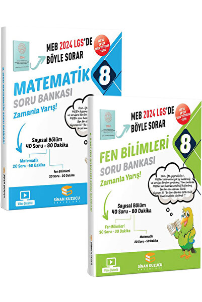 SİNAN KUZUCU YAYINLARI 2026 Lgs 8.sınıf Matematik Ve Fen Bilimleri Soru Banka...
