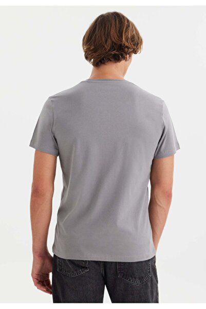 WESTMARK LONDON Gray Crew Neck Cotton Men's T-Shirt VITAL