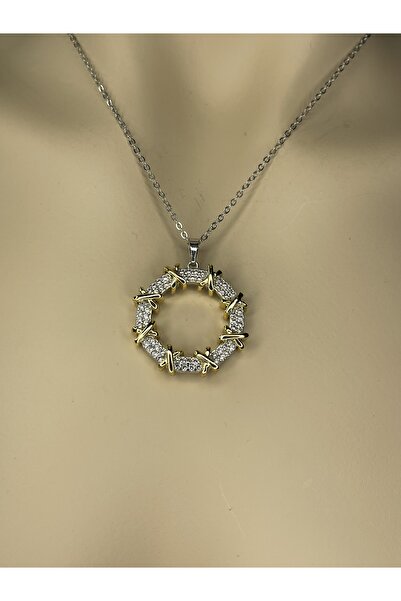 VELİT VOLA قلادة XOX مطلية بالفولاذ