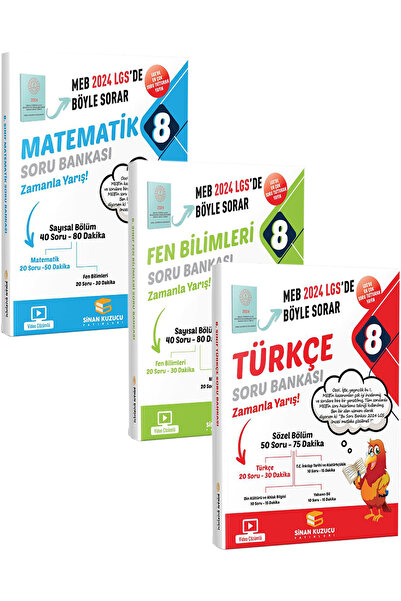 SİNAN KUZUCU YAYINLARI 2026 Lgs 8.sınıf Matematik,fen Bilimleri Ve Türkçe Sor...