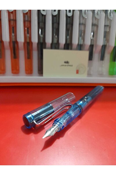 jinhao Dolma Kalem ŞEFFAF GÖVDE MAVİ (F) 0,60mm uç sert plastik gövde