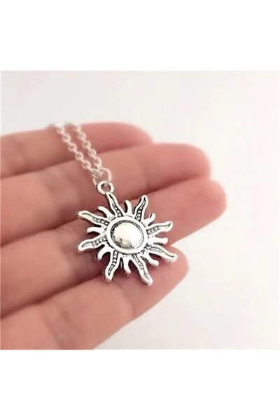 Herşey Nota قلادة الشمس للنساء والرجال سلسلة محبوكة