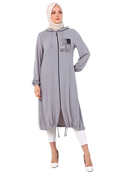 Saraylı Kadın Tesettür Giyim Aerobin Kapüşonlu Spor Kap