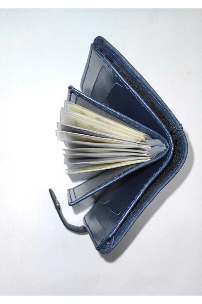firdevsi hobi nubuck 10 transparent card holder wallet with vertical snap housing