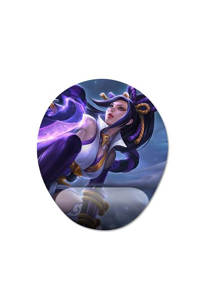 Pixxa Mobile Legends - موديل لوحة ماوس Hanabi مع دعم للمعصم - 2 بيضاوي