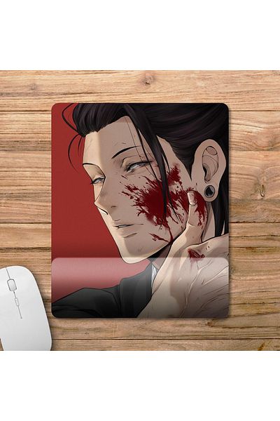 Pixxa Jujutsu Kaisen - موديل لوحة ماوس سوجورو جيتو مع مسند للمعصم - 1