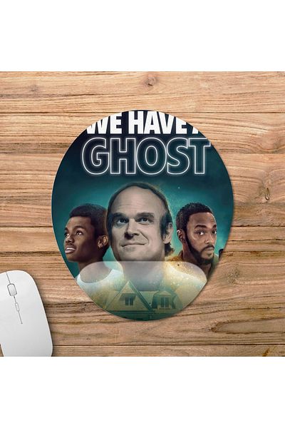 Pixxa موديل لوحة ماوس لدعم المعصم We Have a Ghost - 3 بيضاوي