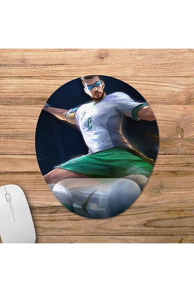 Pixxa Mobile Legends - موديل لوحة ماوس برونو مع مسند للمعصم - 3 بيضاوي