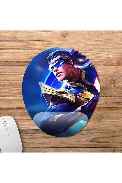 Pixxa Mobile Legends - موديل لوحة ماوس برونو مع مسند للمعصم - 2 بيضاوي