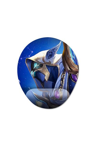 Pixxa Mobile Legends: موديل لوحة ماوس Helcurt مع دعم للمعصم - 4 بيضاوي
