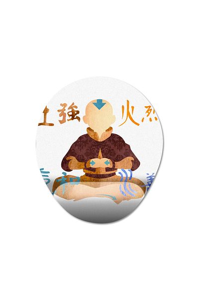 Pixxa الصورة الرمزية: نموذج لوحة الماوس الذي يدعم المعصم Airbender - 4 بيضاوي