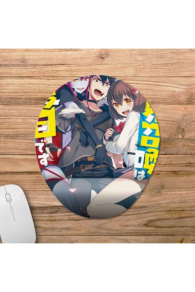 Pixxa Isekai Shoukan wa Nidome Desu موديل لوحة ماوس مع دعم للمعصم - 2 بيضاوي
