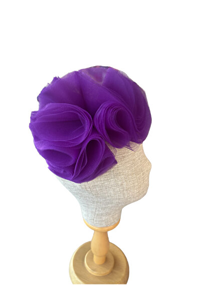 zühre balaban مشبك شعر من الشاش الأرجواني