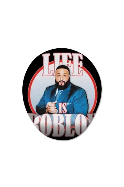 Pixxa موديل لوحة ماوس Dj Khaled مع مسند للمعصم - 3 بيضاوي