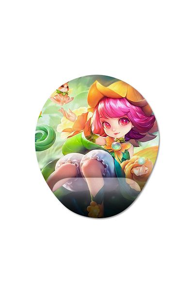 Pixxa Mobile Legends - موديل لوحة ماوس تشانغ مع دعم للمعصم - 3 بيضاوي