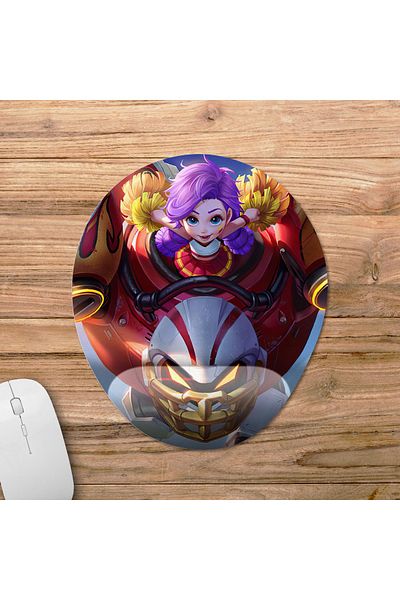Pixxa Jawhead - موديل لوحة ماوس لدعم المعصم من Mobile Legends - 4 بيضاوي