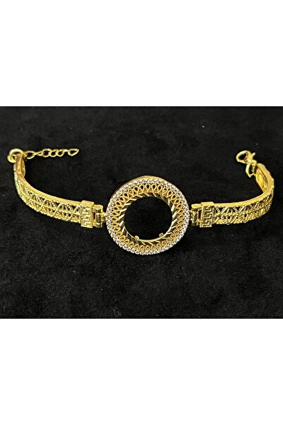 Özüm Koleksiyon Çeyrek Altın Için Çerçeveli Kelepçe Bileklik (Kelepçe - Sade)