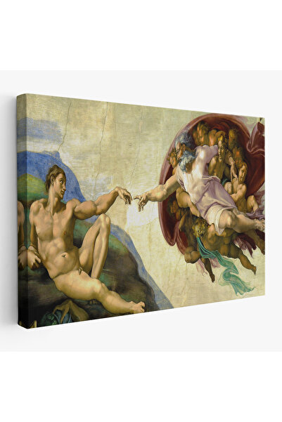 KanvasSepeti Ademin Yaratılışı Yüksek Kaliteli Kanvas Canvas Tablo The Creati...
