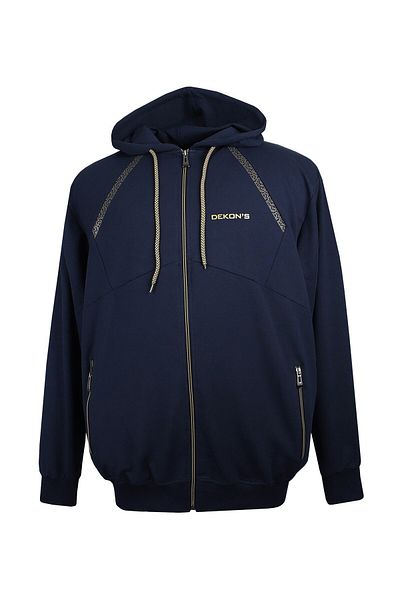 marufshop Ανδρικός ιδρώτας μεγάλου μεγέθους 2 νημάτων Dekons Navy Blue