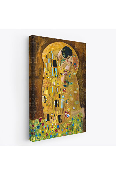 KanvasSepeti Gustav Klimt'in The Kiss İsimli Eseri Kanvas Yüksek Kaliteli Kan...
