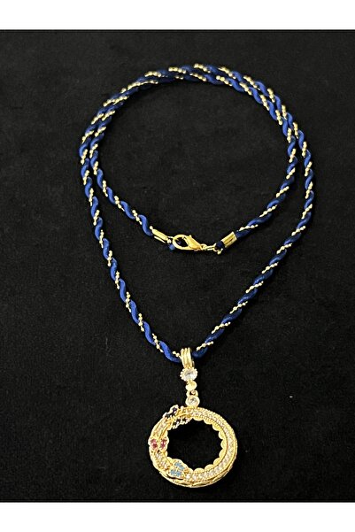 Özüm Koleksiyon Çeyrek Altın Için Kelebek Taşlı Çerçeveli Ip Kolye (Kelebek -...