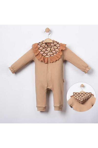 Necix's PEANUT Raymond Baby Girl Hooded Jumpsuit