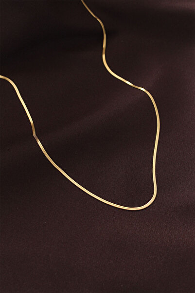 Clariss قلادة سلسلة إيطالية رفيعة مقاس 60 سم من الفولاذ باللون الذهبي