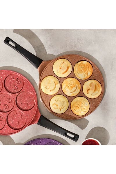 Nehir Cast Iron Smile Crepe Pancake Pan Rosegold 27cm