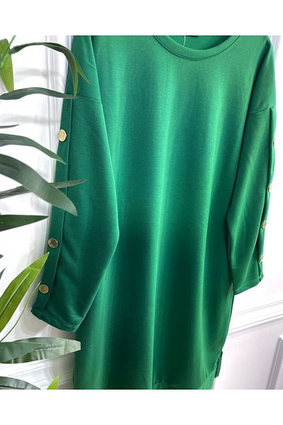 Aşkı Endam Aysima Two Thread Tunic with Cuffs and Button Detail - Benetton