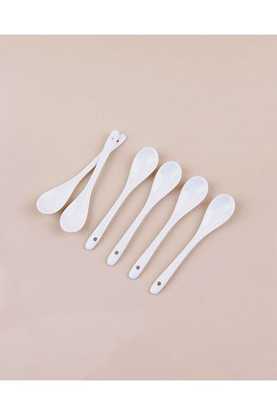 PAPATYAMDEKOR ZÜCCACİYE 6 Porcelain Teaspoons 13cm