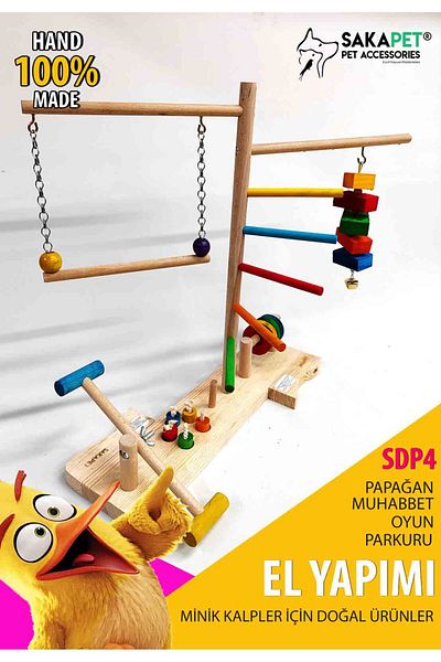 SAKAPET Sdp4 Model Interactive Wooden Cockatiel - Bird Intelligence and Entertainment Track
